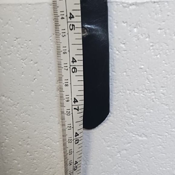 Black Belt Studded Silver Fleur-de-lis Studs & Rhinestones & Encrusted Buckle - Picture 12 of 16